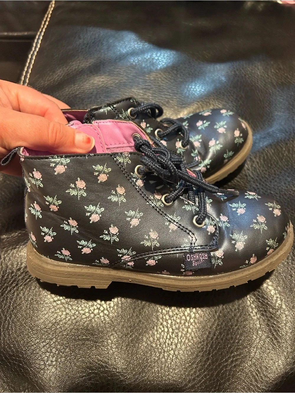 Girls Flower Boots 12